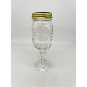 Original Redneck‎ Wine Glass Ball Mason Jar Goblet  - Candle Holder - #196
